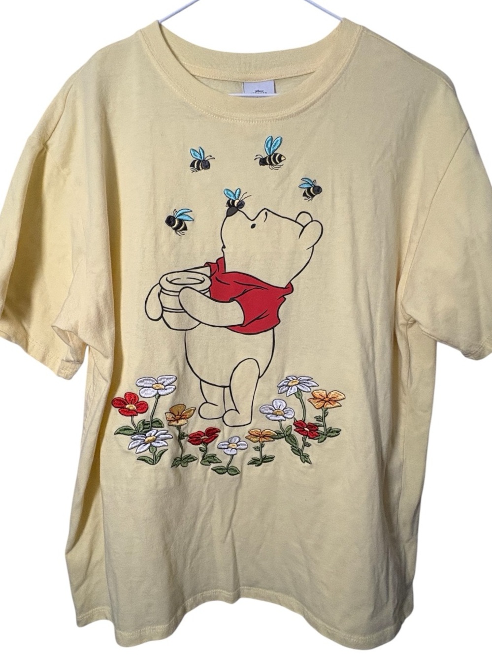 Winnie the Pooh Tee Embroidered Flowers